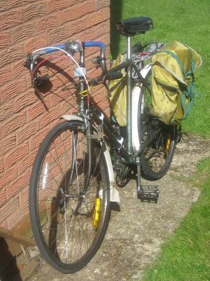 You have plenty of pictures of food so here is my 1946 Lenton Sports.  Do visit Bells if you like to see other vintage and vetran bikes. at The Bathing Hut in St Leonards