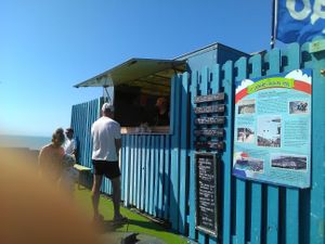Oops I put my finger near the lens. at The Bathing Hut in St Leonards