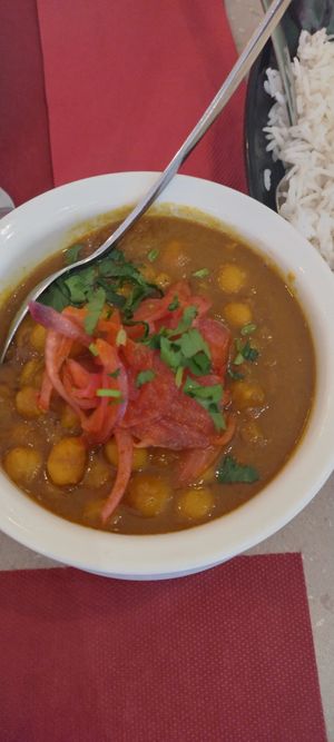 Chana masala at Curcumaa in Gran Canaria