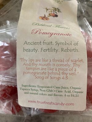Pomegranate candy at True Treats Historic Candy in Harpers Ferry