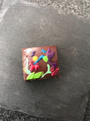 Salted caramel chocolate outside  at The Perfect Pair-Coffee & Chocolate in Bajo Boquete