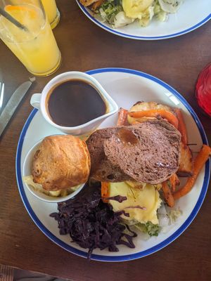 Vegan beef roast at The Old House in Sheffield