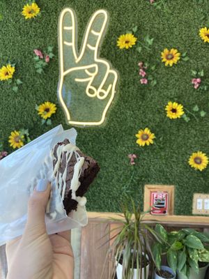 White chocolate brownie   at Take Two Cafe in Schenectady