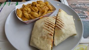 The Crane with Buffalo Mac N Cheese at Take Two Cafe in Schenectady