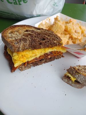 Pastrami Brekki...delicious! at Take Two Cafe in Schenectady