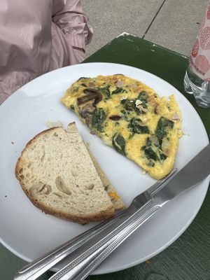 Classic omelette with sourdough  at Take Two Cafe in Schenectady