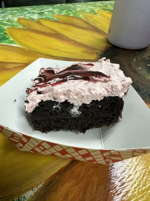 Raspberry chocolate cake  at Take Two Cafe in Schenectady