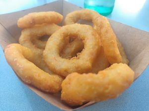 Onion rings at Party Beer Co in Los Angeles