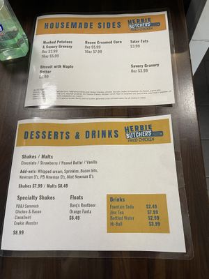 Current menu April 2022  at Herbie Butcher's Fried Chicken in Minneapolis