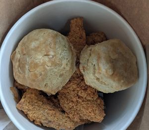Large fried chicken bucket   at Herbie Butcher's Fried Chicken in Minneapolis