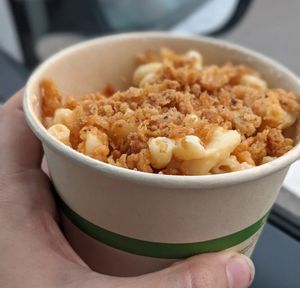 Macaroni and cheese with crunchies   at Herbie Butcher's Fried Chicken in Minneapolis