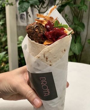 Falafel sandwich. From their Instagram  at Brota in Rio De Janeiro