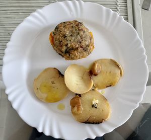 Rice cake with baked heart of palms  at Brota in Rio De Janeiro
