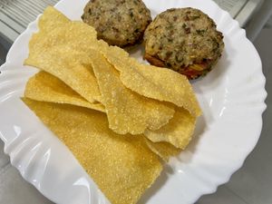 Rice cakes and house-made corn ships for the chilli at Brota in Rio De Janeiro