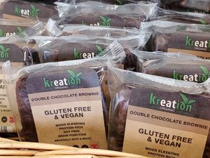 Vegan brownies at Kreation Organic Kafe - Westwood in West Los Angeles