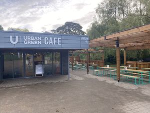 Outside  at Urban Green Cafe in Newcastle Upon Tyne