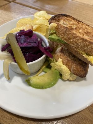 Cheese and avocado toastie  at Urban Green Cafe in Newcastle Upon Tyne