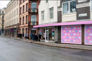 Outside. at Happy Donuts in Bergen