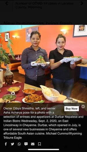 Our vegan chef at Durbar Nepalese and Indian Bistro in Cheyenne