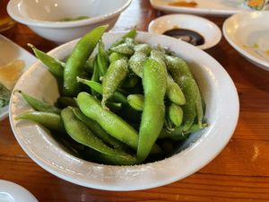 Edamame at Tora Sushi Lounge in Tillamook