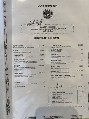 Drink Menu at Plants and Me in Southport