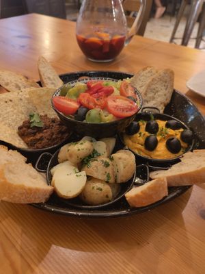 Vegan set tapas meal at Me Gustas Tu in Fuerteventura