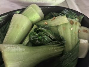 Asian greens with mushroom sauce  at Phat Boy in Brisbane