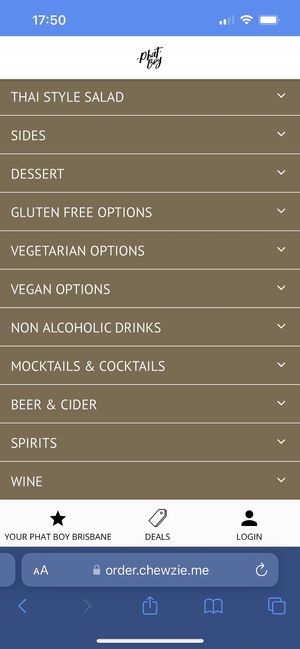 With a specific list of vegan options  at Phat Boy in Brisbane