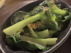 Asian greens with mushroom sauce  at Phat Boy in Brisbane