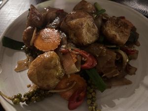 Spicy noodles with tofu - delicious   at Phat Boy in Brisbane