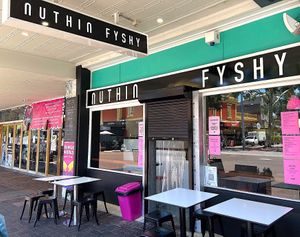 The cafe is at a very convenient location at 125 Oxford Street Leederville.  About 5 minutes walk from Leederville train station. at Nuthin Fyshy in Leederville