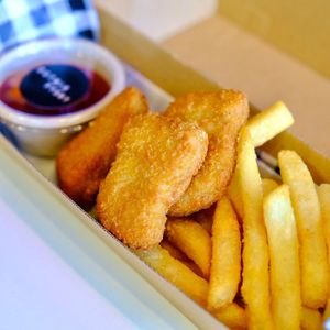 Nuggets and chips  at Nuthin Fyshy in Leederville