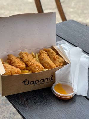 Box 5. It’s more fries than you need, trust me   at Uapami in Krakow