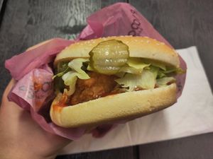 Caramelised onion burger at Uapami in Krakow