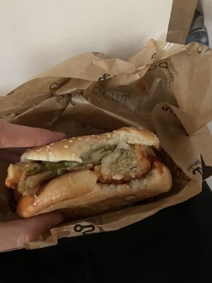 Caramelised onion burger (very ketchup forward)  at Uapami in Krakow