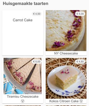 2 vegan pies  at Blossom in Leiden