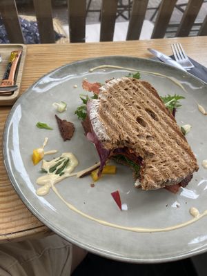 BLT with vegan bacon   at Blossom in Leiden
