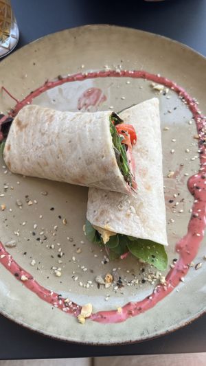 Gluten free hummus wrap   at Blossom in Leiden