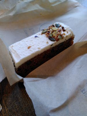 Carrot cake (October 2023) at Coffee #1 in Aberystwyth