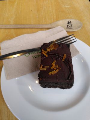 Chocolate cake (January 2024) at Coffee #1 in Aberystwyth