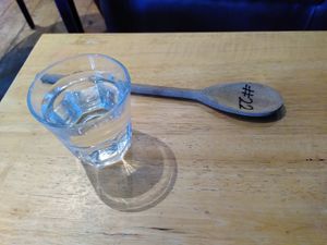 Glass of water (June 2024) at Coffee #1 in Aberystwyth