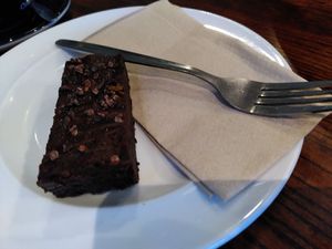 Dark chocolate brownie (November 2024) at Coffee #1 in Aberystwyth
