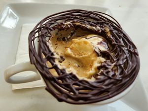 Plant based affogato at Walt Disney World - Tony's Town Square Restaurant in Lake Buena Vista