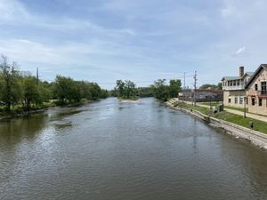 Enjoy the scenic surroundings and be super happy that you don’t eat animals  at Limestone Coffee & Tea in Batavia
