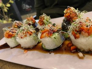 Cucumber and strawberries  at Mr. Wok in San Jose Del Cabo