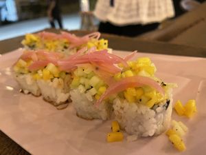 Rice roll with cucumber, avocado,  at Mr. Wok in San Jose Del Cabo