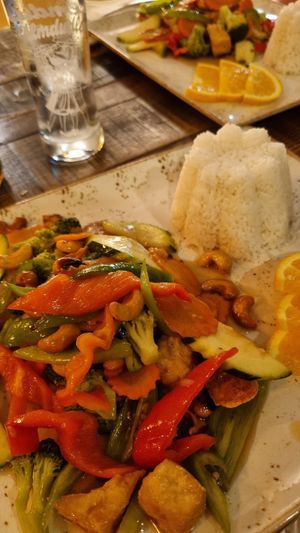 Cashew Nut w/ Tofu & Vegetables (veganized) - soo good! at Aroi Thai in Vienna