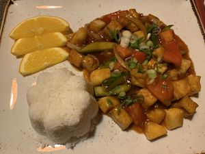 Sweet and sour tofu  at Aroi Thai in Vienna