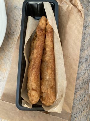 Bakbanaan, deep fried plantains. at Geeta's Keukentje in Goes