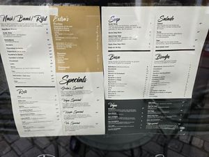 Menu - mentions 'Vega', but not vegan at Geeta's Keukentje in Goes